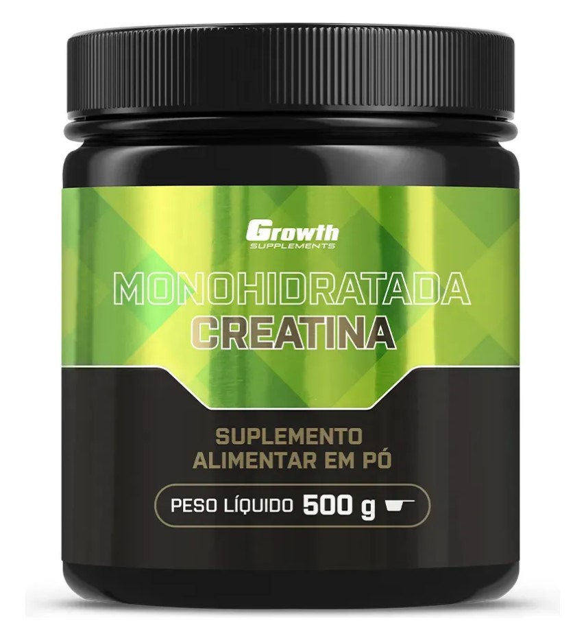 Creatina Monohidratada 500g Growth Supplements - Sem Sabor em Pó