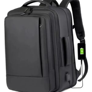 Mochila jiesipote À Prova D'água Reforçada Expansível Cor Preto