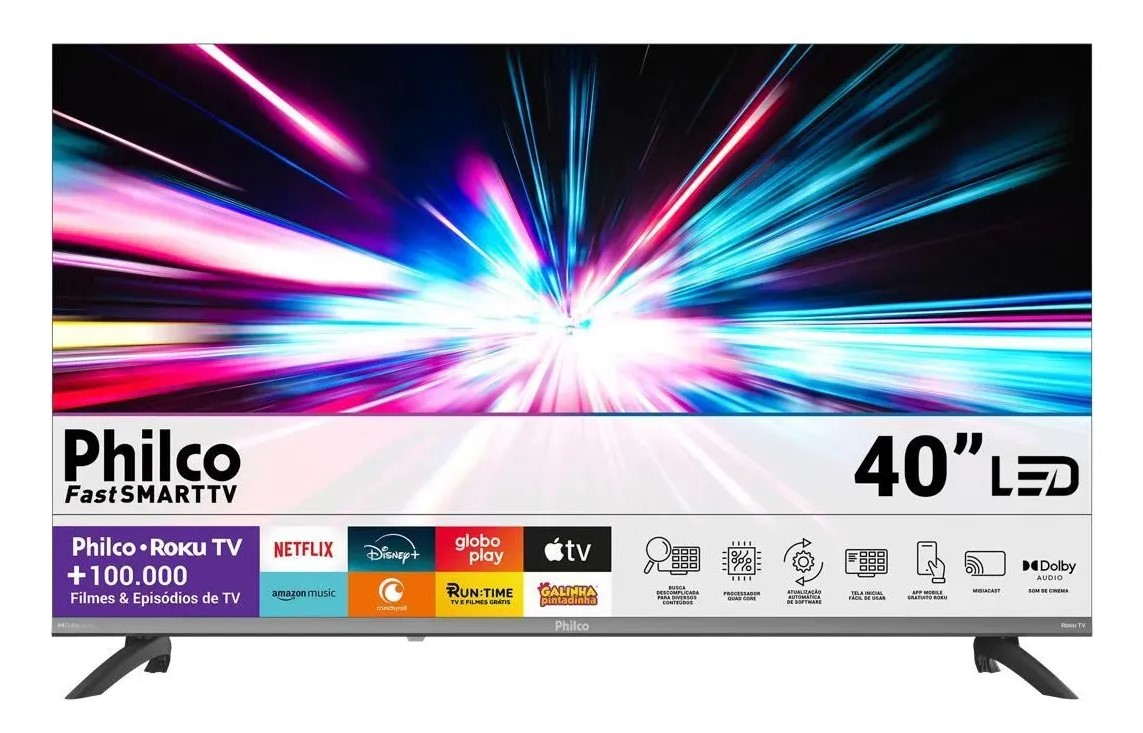 Smart Tv Philco 40 P40vik Led Roku Dolby Audio Wi-fi Hdmi Hdr Full Hd 110/220v