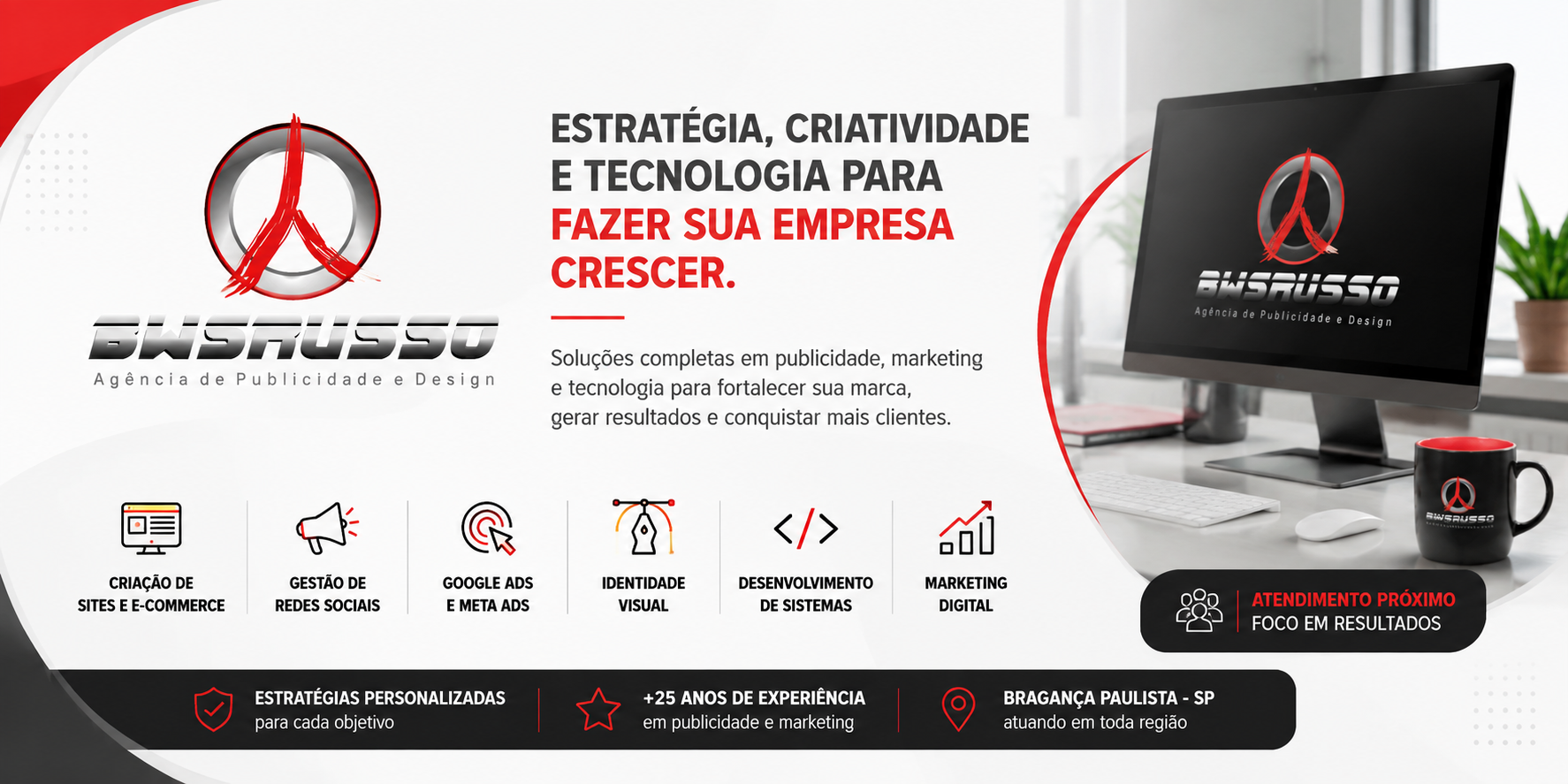 Banner da BWS RUSSO | Publicidade e Marketing